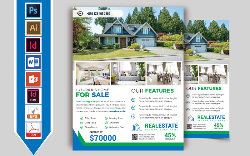 Download Фирменный стиль "Real Estate Flyer Vol-10 - Corporate Identity Template" / Real Estate Flyer Vol-10 - Corporate Identity Template - Фирменный стиль home,property,rent,land,house,real-estate,building,house-plan,home-flyer,property-flyer,house-flyer,real-estate-flyer,building-flyer,rent-flyer,land-flyer,river-side-home,river-view-home