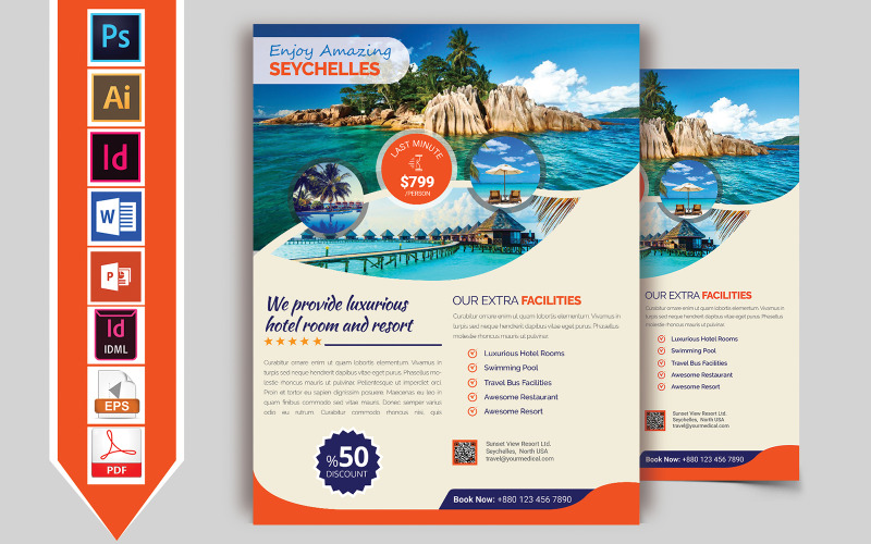 Download Фирменный стиль "Travels & Tours Flyer Vol-03 - Corporate Identity Template" / Travels & Tours Flyer Vol-03 - Corporate Identity Template - Фирменный стиль travel,tour,flyer,travel-flyer,tourism,travelism,thailand,seychelles,phuket,kashmir,london,psd,template,print,brochure,download,canada