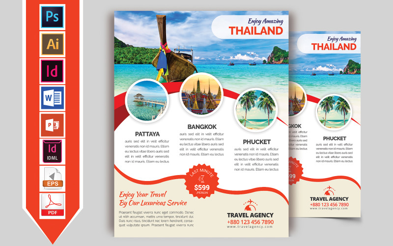 Download Фирменный стиль "Travels & Tours Flyer Vol-05 - Corporate Identity Template" / Travels & Tours Flyer Vol-05 - Corporate Identity Template - Фирменный стиль travel,tour,flyer,travel-flyer,tourism,travelism,thailand,seychelles,phuket,kashmir,london,psd,template,print,brochure,download,canada