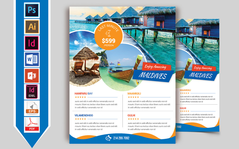 Download Фирменный стиль "Travels & Tours Flyer Vol-10 - Corporate Identity Template" / Travels & Tours Flyer Vol-10 - Corporate Identity Template - Фирменный стиль travel,tour,flyer,travel-flyer,tourism,travelism,thailand,seychelles,phuket,kashmir,london,psd,template,print,brochure,download,canada