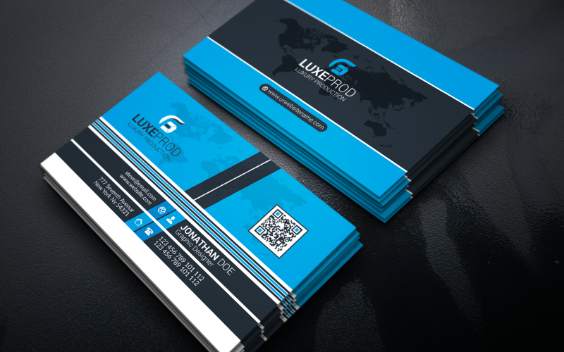 Download Фирменный стиль "Blue Color Business Card - Corporate Identity Template" / Blue Color Business Card - Corporate Identity Template - Фирменный стиль на тему графика black,blue,bundle,business,card,clean,cmyk,color,company,corporate,creative,design,green,horizontal,modern,personal,print,ready,professional,psd