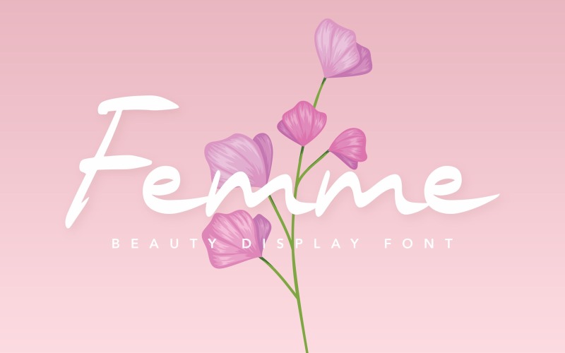 Download Шрифт "Femme Beauty Display Font" / Femme Beauty Display Font - Шрифт на тему графика soft,bold,playful,botanical,nature,coffee,party,sale,promo,font,display,logo,handwritten