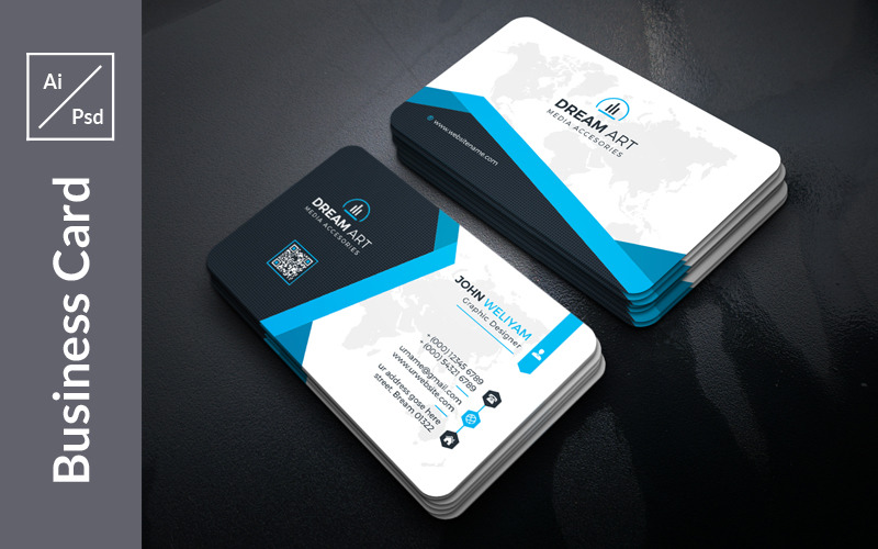 Download Фирменный стиль "John Business Card - Corporate Identity Template" / John Business Card - Corporate Identity Template - Фирменный стиль на тему графика abstract,art,artistic,blue,building,computer,corporate,graph,graphic,green,hi-quality,id,kit,internet,logo,modern,multimedia,official,photo,play
