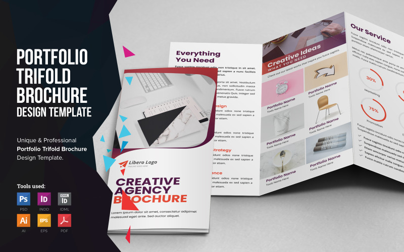 Download Фирменный стиль "Larin - Portfolio Trifold Brochure Design - Corporate Identity Template" / Larin - Portfolio Trifold Brochure Design - Corporate Identity Template - Фирменный стиль на тему графика creative-agency,creative,agency,brochure,trifold-brochure,catalog,digital-agency,digital,portfolio-brochure,portfolio,flyer,trifold,showcase,product,photography,design-service,design-trifold,