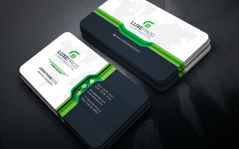 Download Фирменный стиль "Modern Business Card - Corporate Identity Template" / Modern Business Card - Corporate Identity Template - Фирменный стиль на тему графика black,blue,bundle,business,card,clean,cmyk,color,company,corporate,creative,design,green,horizontal,modern,personal,print,ready,professional,psd