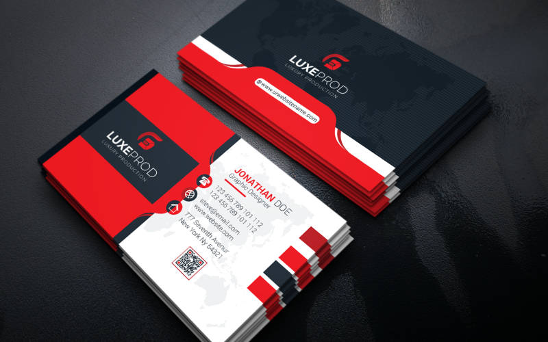 Download Фирменный стиль "Red Color Business Card - Corporate Identity Template" / Red Color Business Card - Corporate Identity Template - Фирменный стиль на тему графика black,blue,bundle,business,card,clean,cmyk,color,company,corporate,creative,design,green,horizontal,modern,personal,print,ready,professional,psd