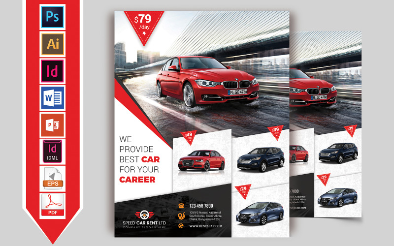 Download Фирменный стиль "Rent A Car Flyer Vol-04 - Corporate Identity Template" / Rent A Car Flyer Vol-04 - Corporate Identity Template - Фирменный стиль на тему графика auto,auto-flyer,auto-repair,auto-spare-parts,automobile,autoshowroom,business,car-rental,rent-a-car,corporate,flyer,grafilker,limousine,meeting,car,motorbike,motorcycles,professional,rent