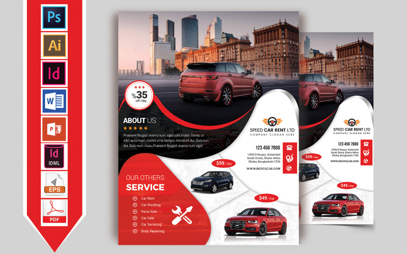 Rent A Car Flyer Vol08 Corporate Identity Template
