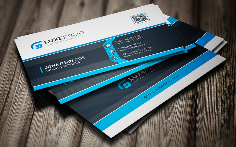 Download Фирменный стиль "Simple Business Card - Corporate Identity Template" / Simple Business Card - Corporate Identity Template - Фирменный стиль на тему графика black,blue,bundle,business,card,clean,cmyk,color,company,corporate,creative,design,green,horizontal,modern,personal,print,ready,professional,psd