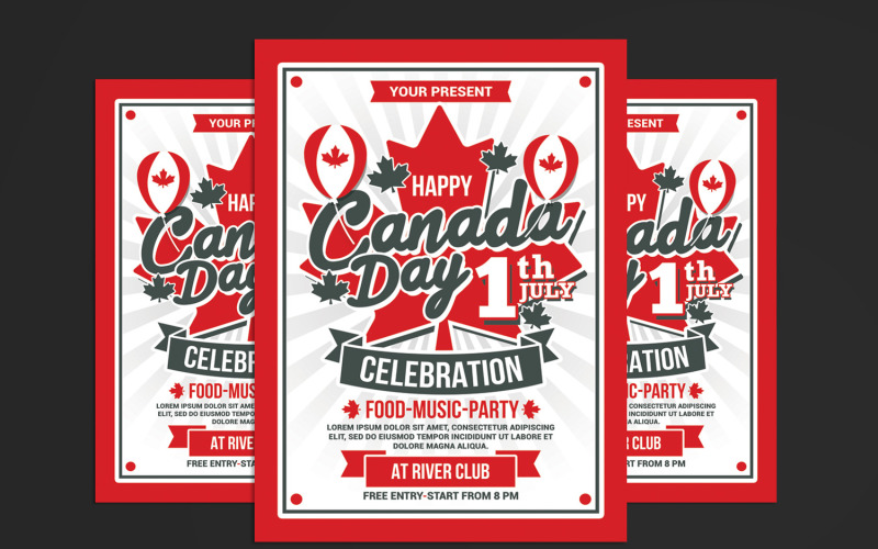 Download Фирменный стиль "Canada Day Celebration Flyer - Corporate Identity Template" / Canada Day Celebration Flyer - Corporate Identity Template - Фирменный стиль на тему графика anniversary,canada,day,flyer,independence,canadian,flag,party,carnival,celebrate,celebration,colorful,costumes,festival,fete,du,fiesta,hockey,holiday,july