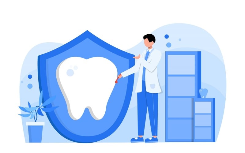 Download Vector "Dental Care Flat Illustration - Vector Image" / Dental Care Flat Illustration - Vector Image - Vector на тему графика illustration,vector,flat,graphic,design,dentist,clinic,dental,medical,medicine,treatment,doctor,health,teeth,tooth