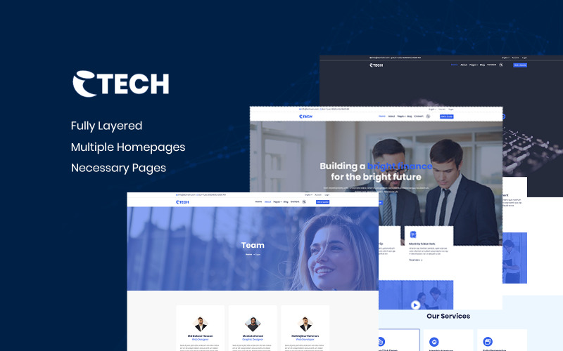 eTech - Багатоцільовий шаблон PSD
