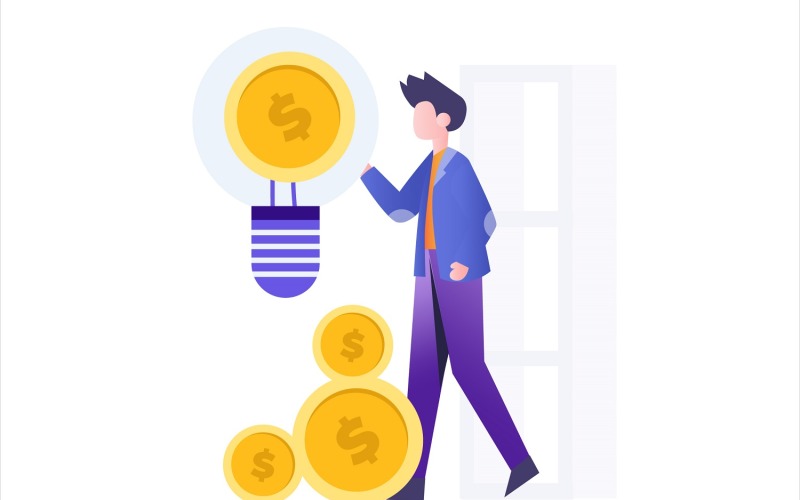 Download Vector "Investment Flat Design Illustration - Vector Image" / Investment Flat Design Illustration - Vector Image - Vector на тему графика illustration,vector,flat,graphic,design,investment,business,finance,money,gold,bank,earning,stock,currency,coin