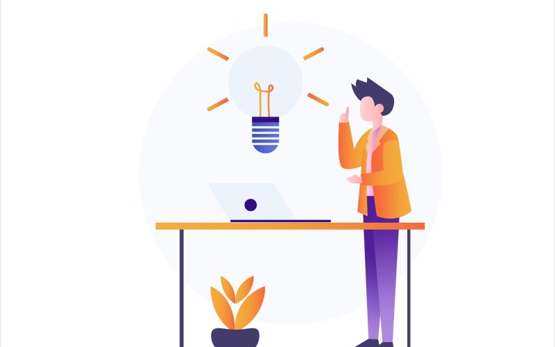 Download Vector "Investment Idea Flat Illustration - Vector Image" / Investment Idea Flat Illustration - Vector Image - Vector на тему графика illustration,vector,flat,graphic,design,investment,business,finance,money,gold,bank,earning,stock,currency,coin