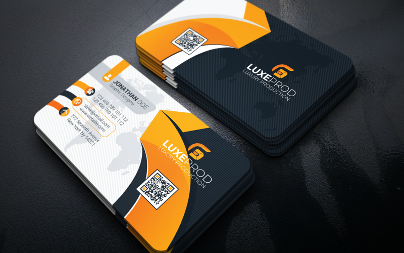 Download Фирменный стиль "Orange Color Business Card - Corporate Identity Template" / Orange Color Business Card - Corporate Identity Template - Фирменный стиль на тему графика black,blue,bundle,business,card,clean,cmyk,color,company,corporate,creative,design,green,horizontal,modern,personal,print,ready,professional,psd