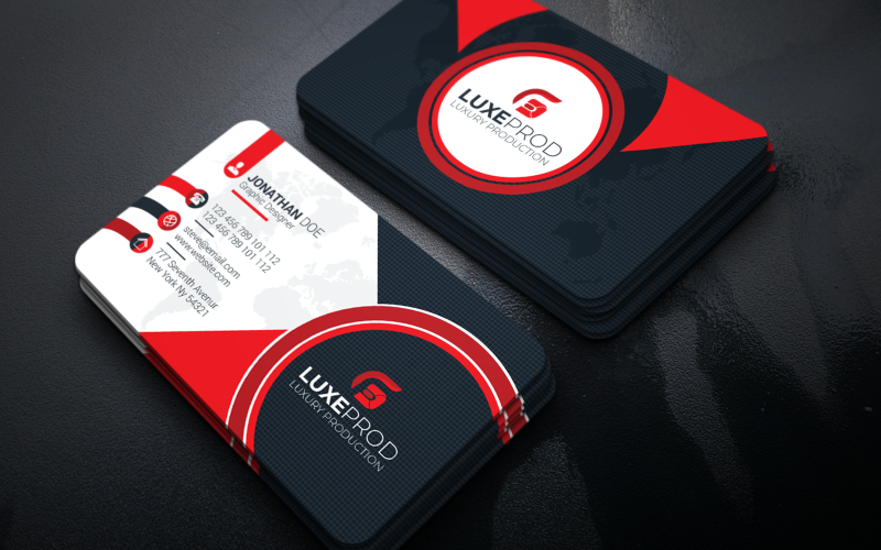 Download Фирменный стиль "Red Color Business Card - Corporate Identity Template" / Red Color Business Card - Corporate Identity Template - Фирменный стиль на тему графика black,blue,bundle,business,card,clean,cmyk,color,company,corporate,creative,design,green,horizontal,modern,personal,print,ready,professional,psd