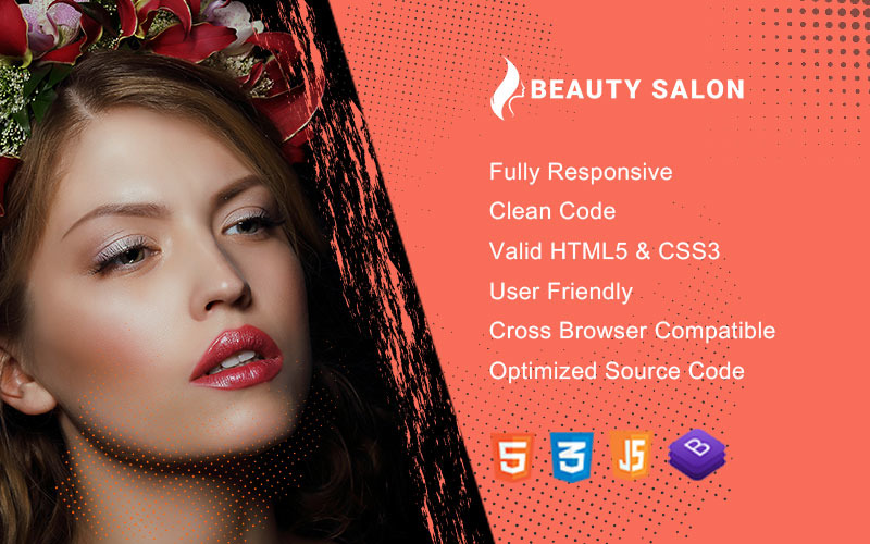 Skönhetssalong - Mall för webbplatser för flera salonger