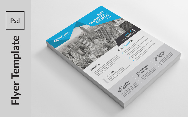 Download Фирменный стиль "Standard Flyer - Corporate Identity Template" / Standard Flyer - Corporate Identity Template - Фирменный стиль на тему графика a4,advertisement,advertising,agency,business,flyer,clean,company,consultant,corporate,creative,design,handout,leaflet,magazine,marketing,modern,multipurpose,newspaper,pamphlet