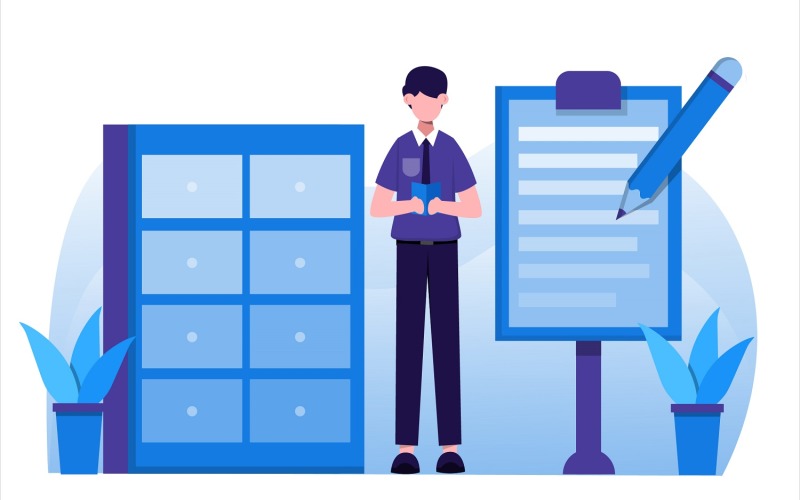 Download Vector "Student Education Flat Illustration - Vector Image" / Student Education Flat Illustration - Vector Image - Vector на тему графика illustration,vector,flat,graphic,design,education,school,student,learning,book,classroom,university,study,college,knowledge