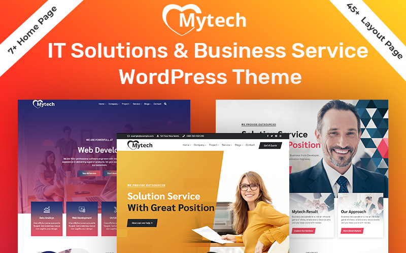 Тема WordPress для решения MyTech-IT и бизнес-консалтинга