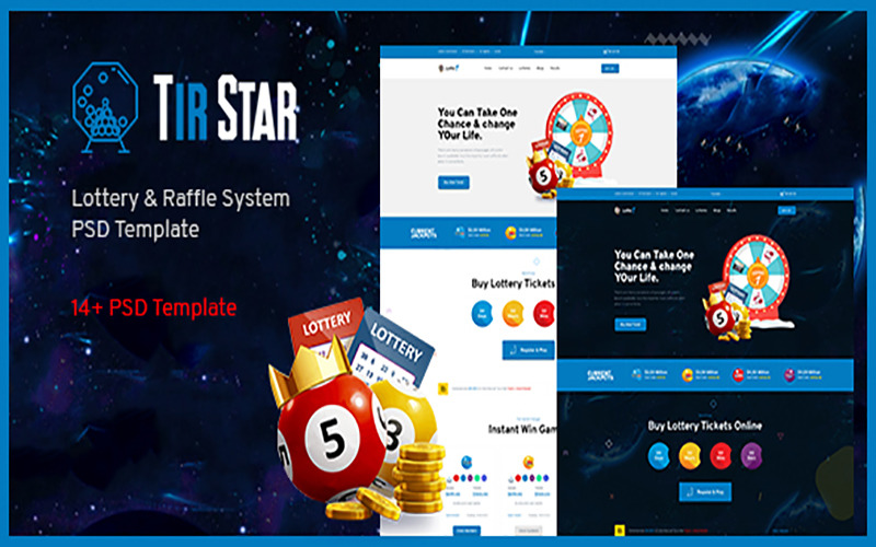 Download PSD шаблон "TirStar - Lottery &amp; Raffle System PSD Template" / TirStar - Lottery &amp; Raffle System PSD Template - PSD шаблон на тему графика chance,euro,million,giveaway,lotteries,lottery,game,lotto,lucky,number,mega,millions,powerball,prize,raffle,sweepstakes,win