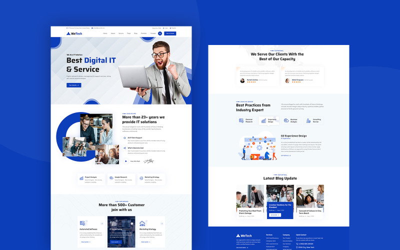 Download PSD шаблон "WeTech - Business & IT Solution PSD Template" / WeTech - Business & IT Solution PSD Template - PSD шаблон на тему маркетинговое агентство agengy,business,corporate,creative,it,services,solutions,onum,portfolio,seo,software