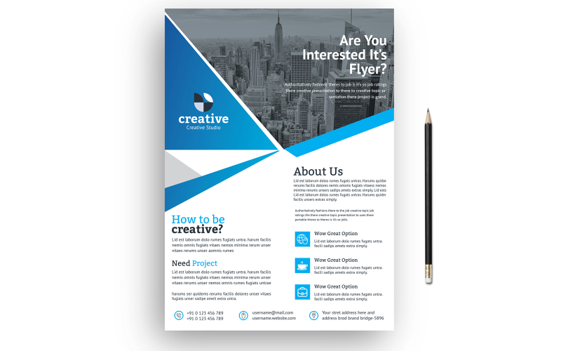 Download Фирменный стиль "Blue Color Business Flyer - Corporate Identity Template" / Blue Color Business Flyer - Corporate Identity Template - Фирменный стиль на тему графика fyer,corporate,flyer,artistic,blue,building,computer,graph,graphic,green,hi-quality,id,kit,internet,logo,modern,multimedia,official,photo,play