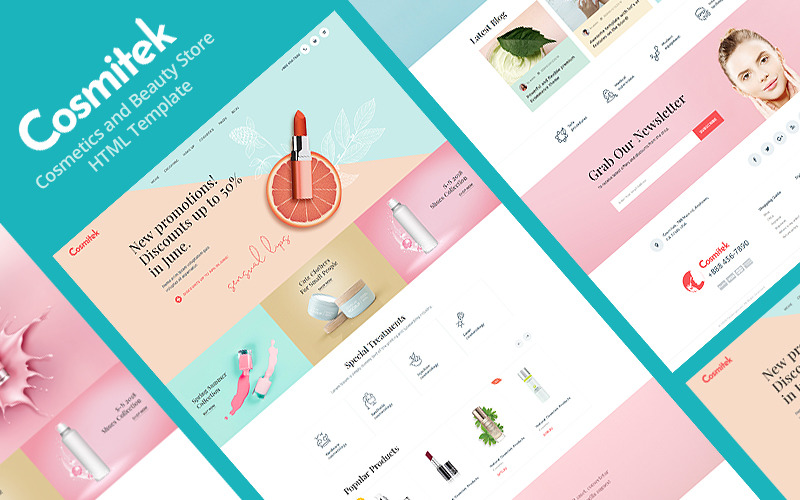 Cosmitek - Modello di sito Web per negozio di cosmetici e medicinali