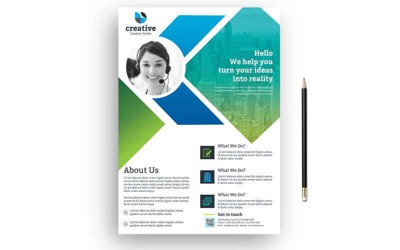 Download Фирменный стиль "Dark Color Flyer - Corporate Identity Template" / Dark Color Flyer - Corporate Identity Template - Фирменный стиль на тему графика fyer,corporate,flyer,artistic,blue,building,computer,graph,graphic,green,hi-quality,id,kit,internet,logo,modern,multimedia,official,photo,play