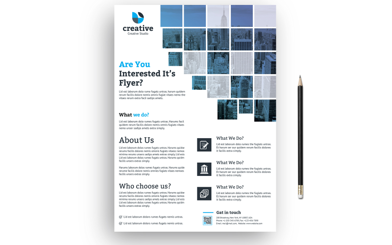 Download Фирменный стиль "Interested Business Flyer - Corporate Identity Template" / Interested Business Flyer - Corporate Identity Template - Фирменный стиль на тему графика fyer,corporate,flyer,artistic,blue,building,computer,graph,graphic,green,hi-quality,id,kit,internet,logo,modern,multimedia,official,photo,play