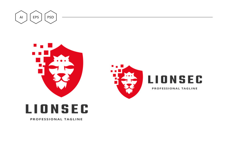 Download Шаблон логотипа "Lion Secure Logo Template" / Lion Secure Logo Template - Шаблон логотипа на тему графика agency,app,brand,branding,company,crest,crown,guard,head,identity,king,lion,marketing,power,powerful,powerpoint,royal,security,shield,software