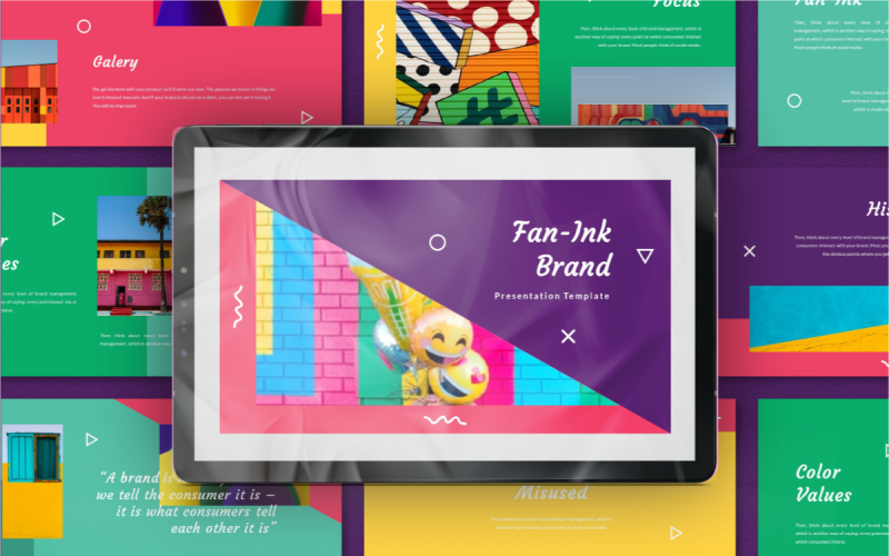 Modello PowerPoint di marca Fan-Ink