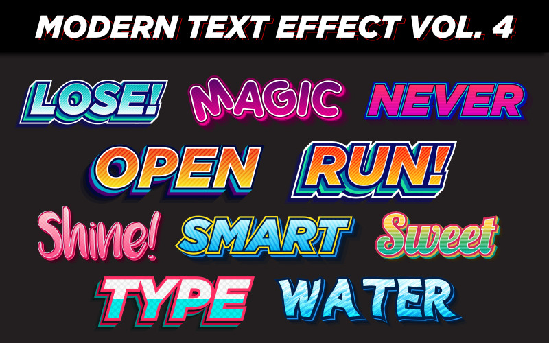 MODERN TEXT EFFECT VOL 4 Lettertype