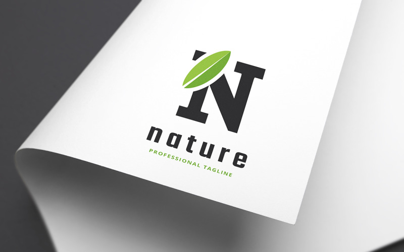 Download Шаблон логотипа "Nature Letter N Logo Template" / Nature Letter N Logo Template - Шаблон логотипа на тему графика agency,app,brand,branding,business,company,corporate,creative,design,ecology,forest,green,insurance,letter,n,media,natural,nature,tree,trees