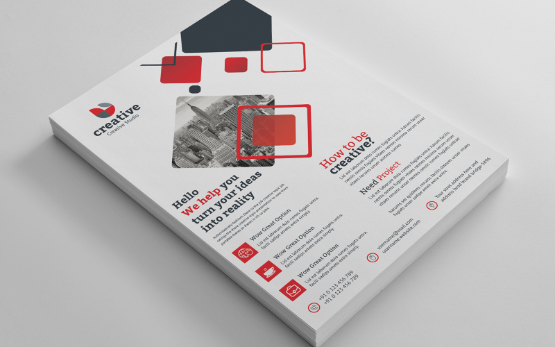 Download Фирменный стиль "Red Color Business Flyer - Corporate Identity Template" / Red Color Business Flyer - Corporate Identity Template - Фирменный стиль на тему графика fyer,corporate,flyer,artistic,blue,building,computer,graph,graphic,green,hi-quality,id,kit,internet,logo,modern,multimedia,official,photo,play