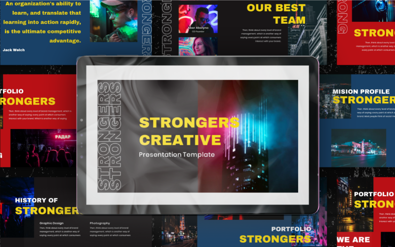Strongers Creative PowerPoint template