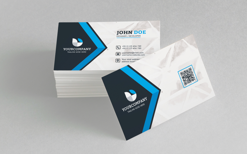 Download Фирменный стиль "Blue Color Business Card - Corporate Identity Template" / Blue Color Business Card - Corporate Identity Template - Фирменный стиль на тему графика black,blue,bundle,business,card,clean,cmyk,color,company,corporate,creative,design,green,horizontal,modern,personal,print,ready,professional,psd