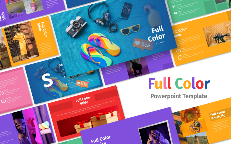 Full Color - Modelo de PowerPoint multiuso