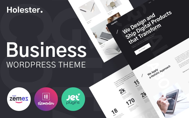 Holester - Profesyonel Şirket Web Siteleri için İş Hizmetleri WordPress Teması