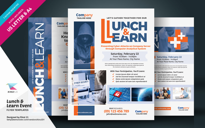 Lunch & Learn Event Flyer - Vorlage für Corporate Identity