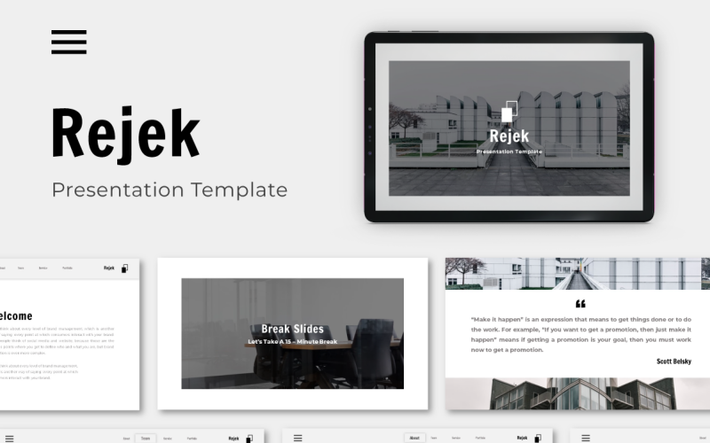 Modèle Rejek Business PowerPoint