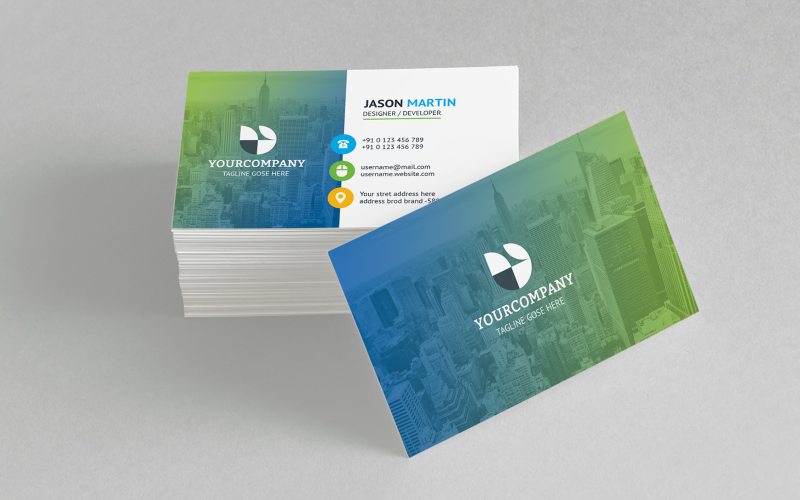 Download Фирменный стиль "Multy Color Business Card - Corporate Identity Template" / Multy Color Business Card - Corporate Identity Template - Фирменный стиль на тему графика black,blue,bundle,business,card,clean,cmyk,color,company,corporate,creative,design,green,horizontal,modern,personal,print,ready,professional,psd