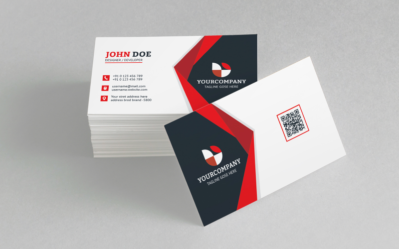 Download Фирменный стиль "Red Color Business Card - Corporate Identity Template" / Red Color Business Card - Corporate Identity Template - Фирменный стиль на тему графика black,blue,bundle,business,card,clean,cmyk,color,company,corporate,creative,design,green,horizontal,modern,personal,print,ready,professional,psd
