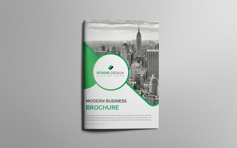 Conception de brochures en deux volets - Modèle d'identité d'entreprise
