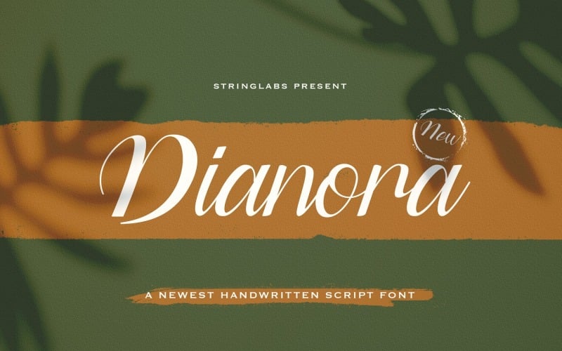 Dianora - Handskrivet kursivt teckensnitt