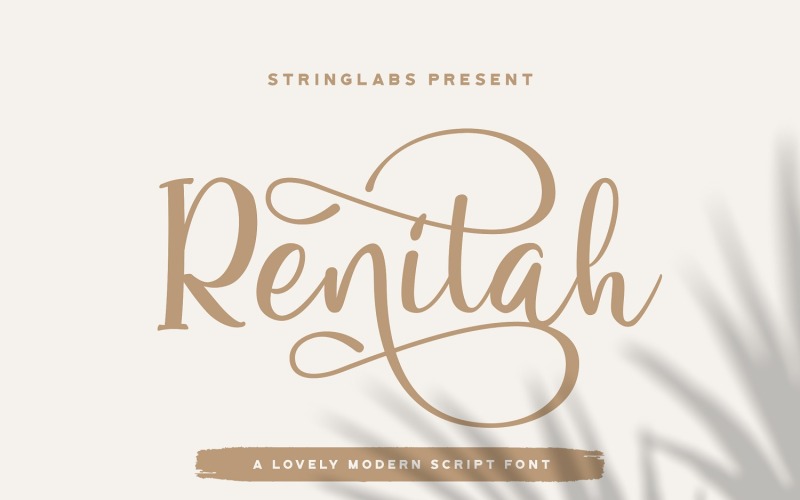 Renitah-可爱的草书字体