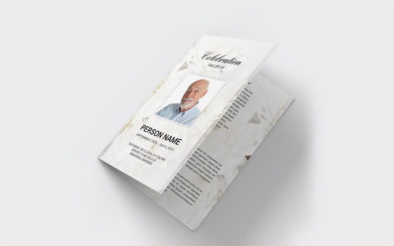 Programma funebre - Modello di identità aziendale