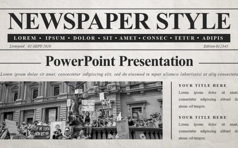 Best Newspaper Powerpoint Template 105631 Templatemonster