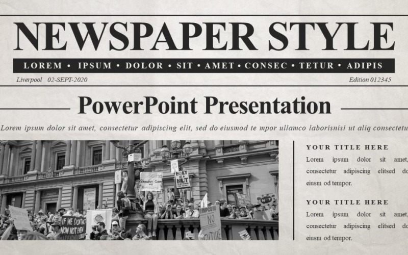 Best Newspaper Powerpoint Template Templatemonster