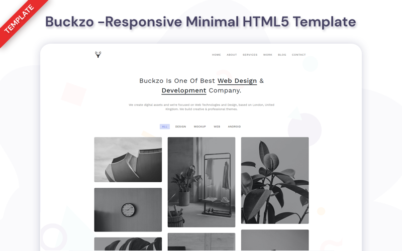 Buckzo - Responsiv minimal webbplatsmall